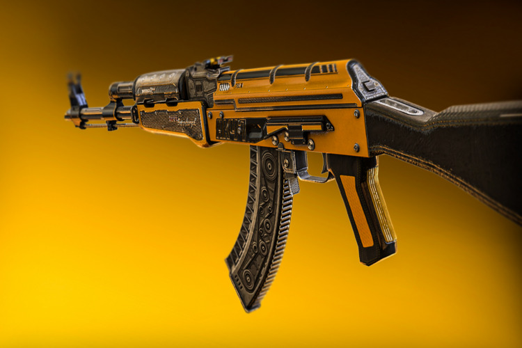 CSGO大厅枪皮肤展示:独特视觉风格